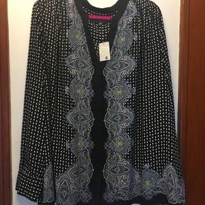 Limited navy paisley shirt size 3X